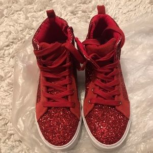 GAP kids glitter sneaker, gently used/worn